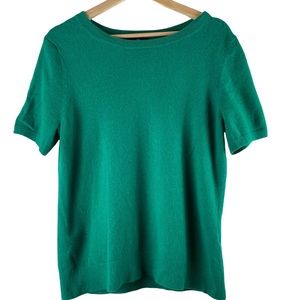 Land’s End Green 100% Cashmere Top Size L 🎄